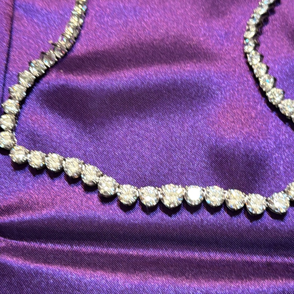 NWT 16” Swarovski Silver Crystal Necklace - Picture 3 of 12